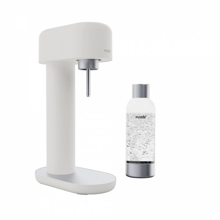 Mysoda Ruby 2 Sparkling Water maker, White/Silver in the group HOME, HOUSEHOLD & GARDEN / Household appliances / Water & Juice / Carbonation machines / Carbonation machines at TP E-commerce Nordic AB (A22782)