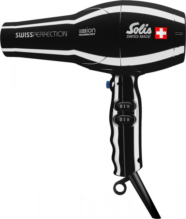 Solis Swiss Perfection 440 Black Hairdryer in the group BEAUTY & HEALTH / Hair & Styling / Styling Tools / Hair dryer at TP E-commerce Nordic AB (A22834)