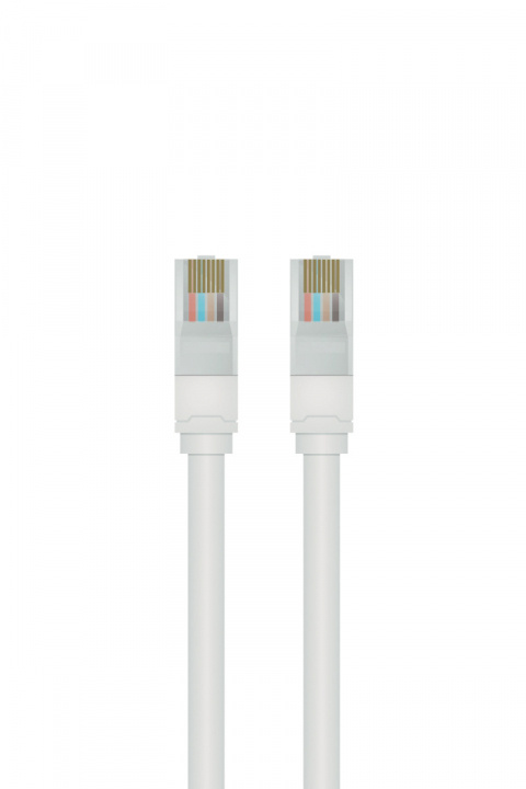 QNECT UTP Patch Cable CAT 5e, 1m, White in the group COMPUTERS & PERIPHERALS / Computer cables / Network cables / Cat5e at TP E-commerce Nordic AB (A22868)