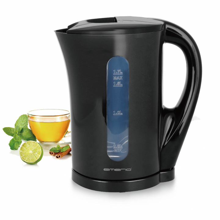 Emerio WK-123483 Water kettle 1.7L, Black in the group HOME, HOUSEHOLD & GARDEN / Household appliances / Water & Juice / Kettles at TP E-commerce Nordic AB (A22886)