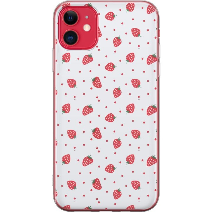 Mobile case for Apple iPhone 11 with Strawberries design in the group SMARTPHONE & TABLETS / Phone cases / Apple / iPhone 11 at TP E-commerce Nordic AB (A50044)