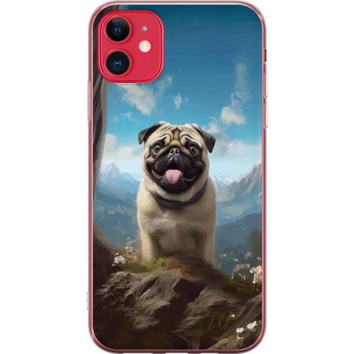 Mobile case for Apple iPhone 11 with Happy Dog design in the group SMARTPHONE & TABLETS / Phone cases / Apple / iPhone 11 at TP E-commerce Nordic AB (A50045)