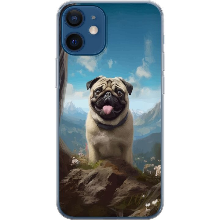 Mobile case for Apple iPhone 12 with Happy Dog design in the group SMARTPHONE & TABLETS / Phone cases / Apple / iPhone 12 at TP E-commerce Nordic AB (A50207)