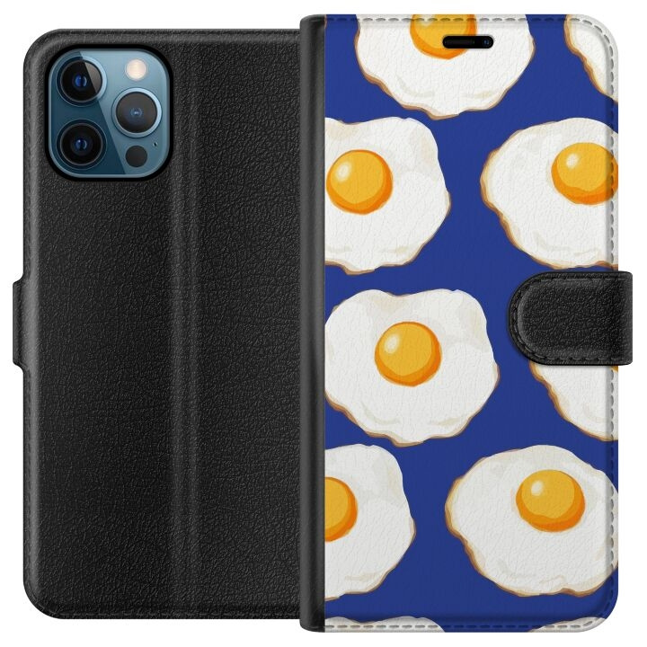 Wallet case for Apple iPhone 12 Pro with Fried eggs design in the group SMARTPHONE & TABLETS / Phone cases / Apple / iPhone 12 at TP E-commerce Nordic AB (A50276)