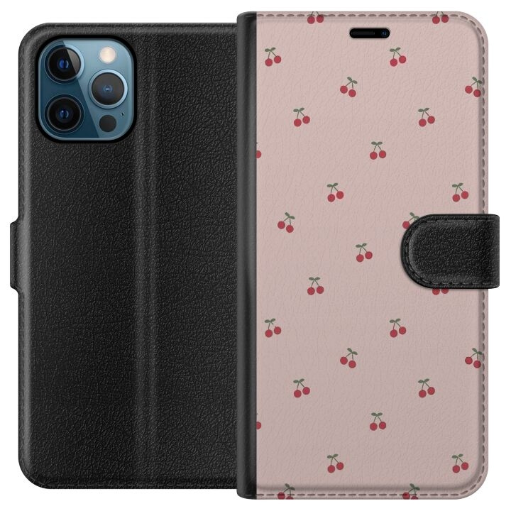 Wallet case for Apple iPhone 12 Pro with Cherry design in the group SMARTPHONE & TABLETS / Phone cases / Apple / iPhone 12 at TP E-commerce Nordic AB (A50277)