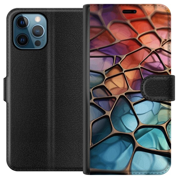 Wallet case for Apple iPhone 12 Pro with Metallic pattern design in the group SMARTPHONE & TABLETS / Phone cases / Apple / iPhone 12 at TP E-commerce Nordic AB (A50280)