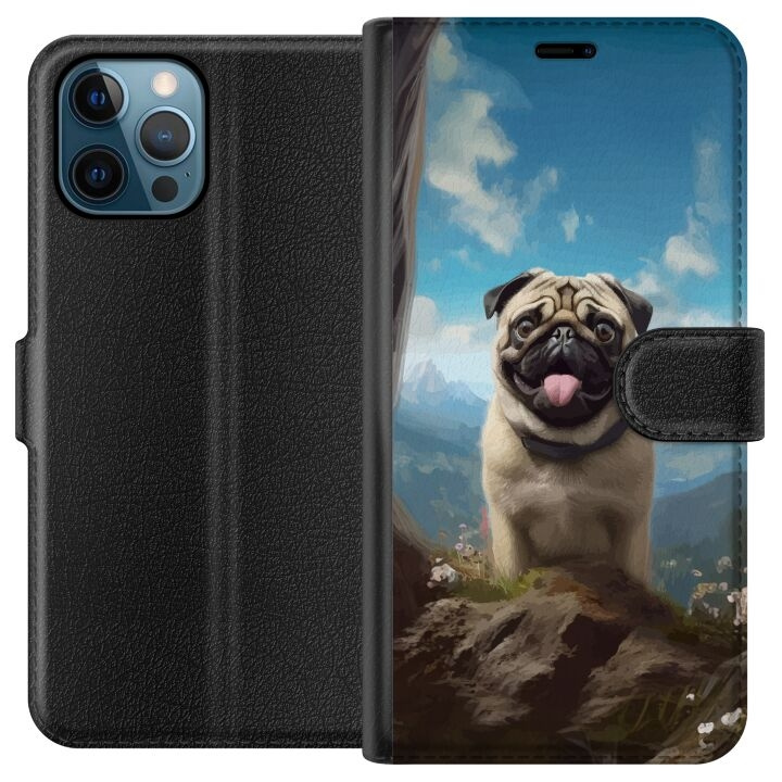 Wallet case for Apple iPhone 12 Pro with Happy Dog design in the group SMARTPHONE & TABLETS / Phone cases / Apple / iPhone 12 at TP E-commerce Nordic AB (A50288)