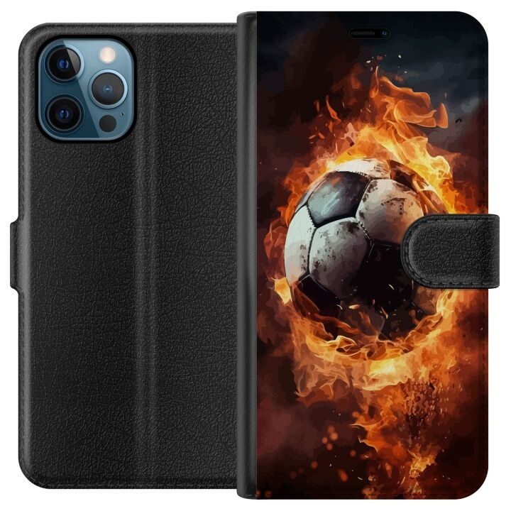 Wallet case for Apple iPhone 12 Pro with Football design in the group SMARTPHONE & TABLETS / Phone cases / Apple / iPhone 12 at TP E-commerce Nordic AB (A50291)