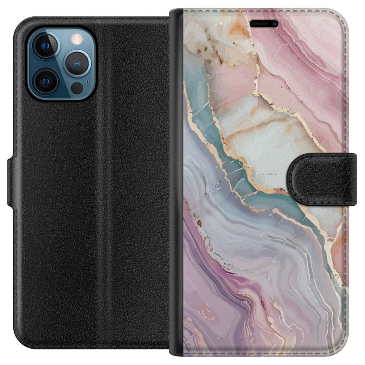 Wallet case for Apple iPhone 12 Pro with Marble design in the group SMARTPHONE & TABLETS / Phone cases / Apple / iPhone 12 at TP E-commerce Nordic AB (A50292)