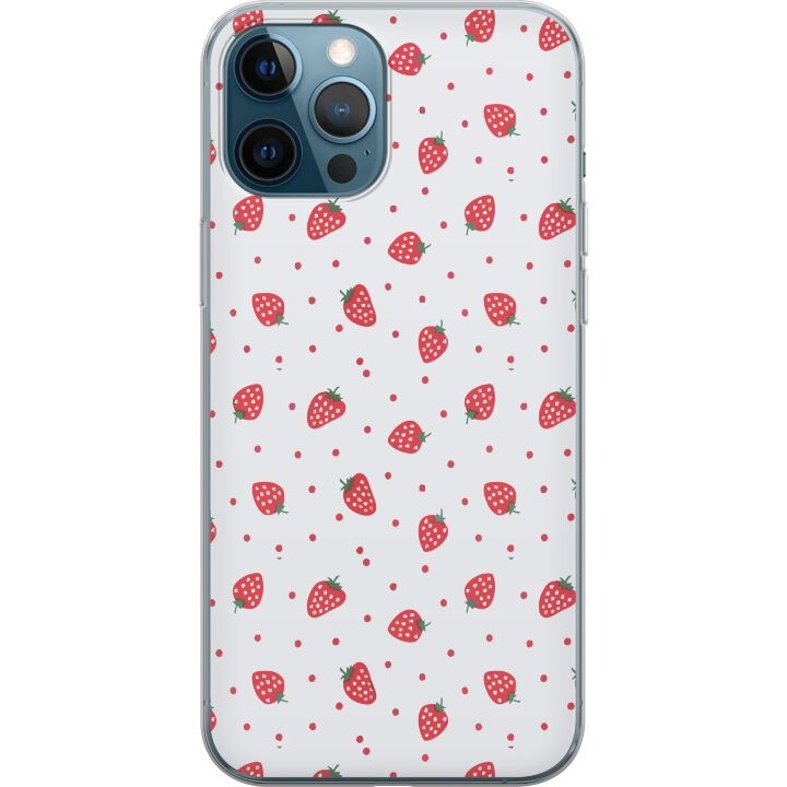 Mobile case for Apple iPhone 12 Pro with Strawberries design in the group SMARTPHONE & TABLETS / Phone cases / Apple / iPhone 12 at TP E-commerce Nordic AB (A50314)