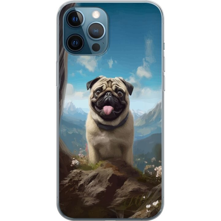 Mobile case for Apple iPhone 12 Pro with Happy Dog design in the group SMARTPHONE & TABLETS / Phone cases / Apple / iPhone 12 at TP E-commerce Nordic AB (A50315)