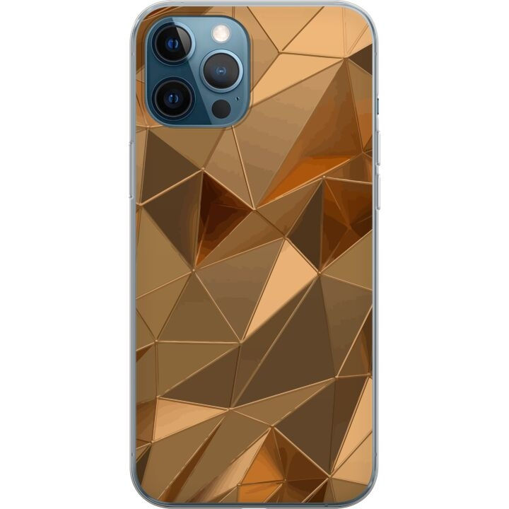 Mobile case for Apple iPhone 12 Pro with 3D Gold design in the group SMARTPHONE & TABLETS / Phone cases / Apple / iPhone 12 at TP E-commerce Nordic AB (A50321)