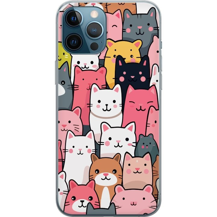 Mobile case for Apple iPhone 12 Pro Max with Cat pattern design in the group SMARTPHONE & TABLETS / Phone cases / Apple / iPhone 12 Pro at TP E-commerce Nordic AB (A50359)