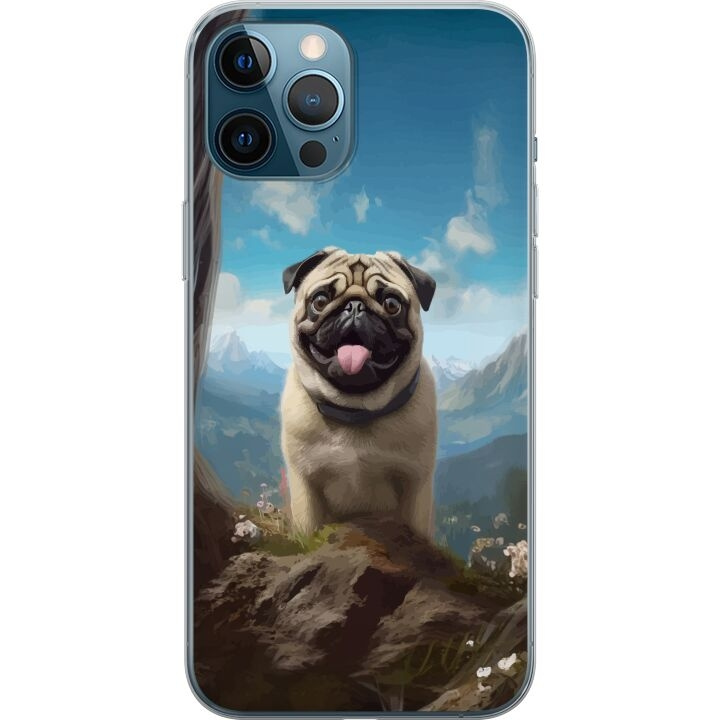 Mobile case for Apple iPhone 12 Pro Max with Happy Dog design in the group SMARTPHONE & TABLETS / Phone cases / Apple / iPhone 12 Pro at TP E-commerce Nordic AB (A50369)