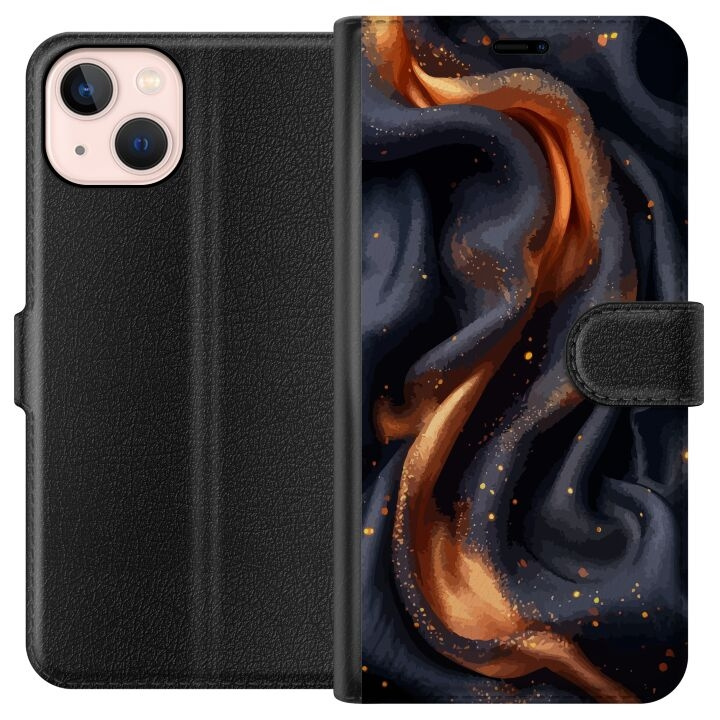 Wallet case for Apple iPhone 13 mini with Fiery silk design in the group SMARTPHONE & TABLETS / Phone cases / Apple / iPhone 13 Mini at TP E-commerce Nordic AB (A50433)