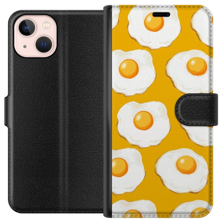 Wallet case for Apple iPhone 13 mini with Fried egg design in the group SMARTPHONE & TABLETS / Phone cases / Apple / iPhone 13 Mini at TP E-commerce Nordic AB (A50434)