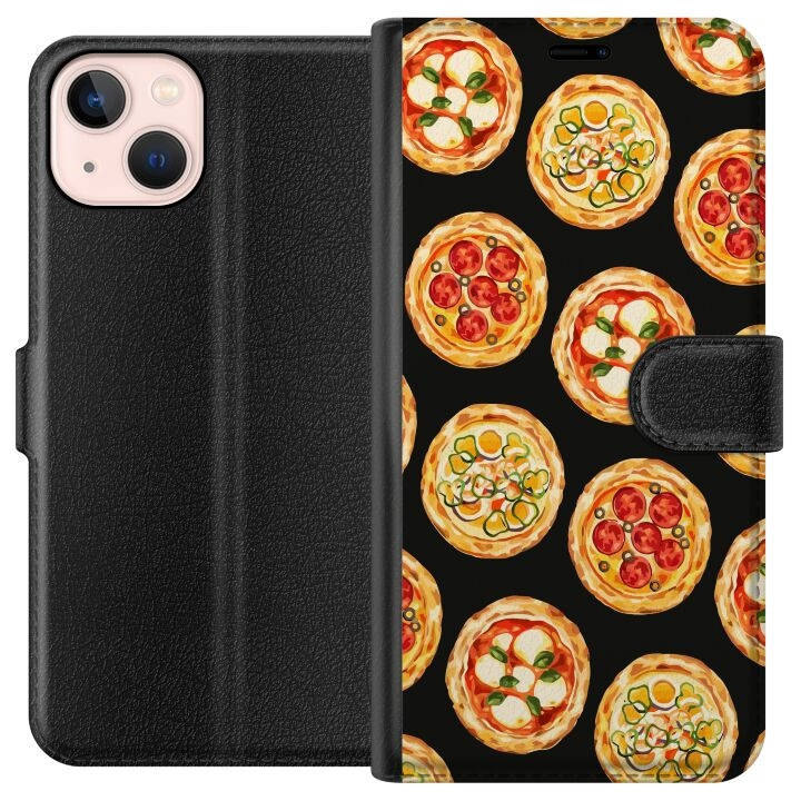 Wallet case for Apple iPhone 13 mini with Pizza design in the group SMARTPHONE & TABLETS / Phone cases / Apple / iPhone 13 Mini at TP E-commerce Nordic AB (A50445)