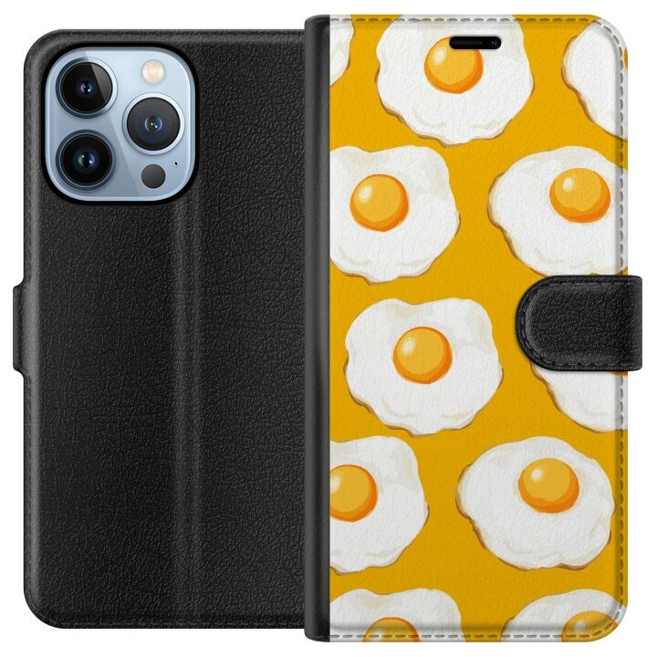 Wallet case for Apple iPhone 13 Pro with Fried egg design in the group SMARTPHONE & TABLETS / Phone cases / Apple / iPhone 13 Pro at TP E-commerce Nordic AB (A50488)