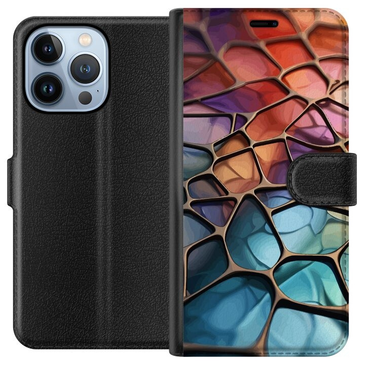 Wallet case for Apple iPhone 13 Pro with Metallic pattern design in the group SMARTPHONE & TABLETS / Phone cases / Apple / iPhone 13 Pro at TP E-commerce Nordic AB (A50496)