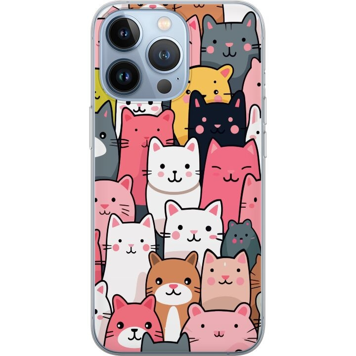 Mobile case for Apple iPhone 13 Pro with Cat pattern design in the group SMARTPHONE & TABLETS / Phone cases / Apple / iPhone 13 Pro at TP E-commerce Nordic AB (A50521)