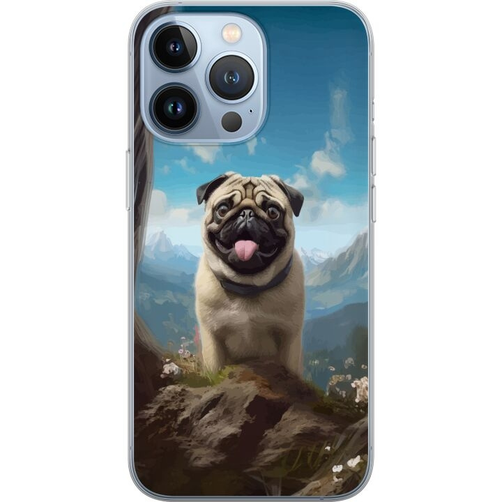 Mobile case for Apple iPhone 13 Pro with Happy Dog design in the group SMARTPHONE & TABLETS / Phone cases / Apple / iPhone 13 Pro at TP E-commerce Nordic AB (A50531)