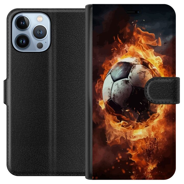 Wallet case for Apple iPhone 13 Pro Max with Football design in the group SMARTPHONE & TABLETS / Phone cases / Apple / iPhone 13 Pro Max at TP E-commerce Nordic AB (A50561)