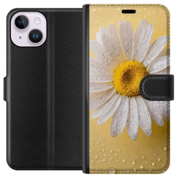 Wallet case for Apple iPhone 14 with Porslinsblomma design in the group SMARTPHONE & TABLETS / Phone cases / Apple / iPhone 14 at TP E-commerce Nordic AB (A50594)