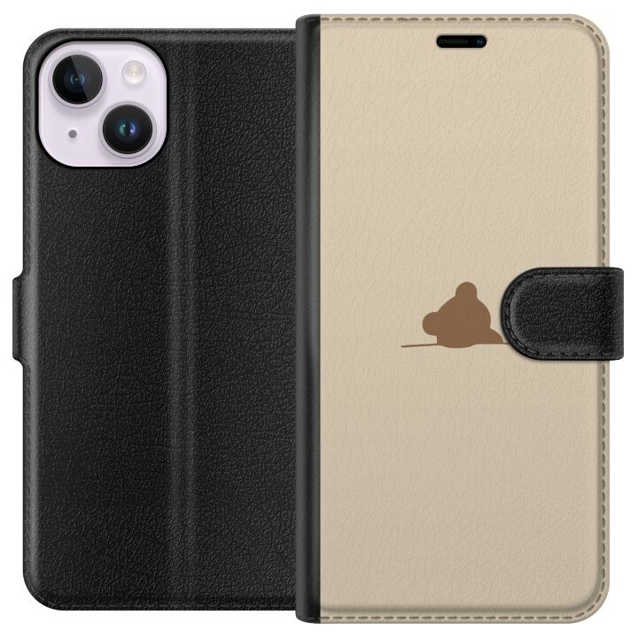 Wallet case for Apple iPhone 14 with Nalle design in the group SMARTPHONE & TABLETS / Phone cases / Apple / iPhone 14 at TP E-commerce Nordic AB (A50614)