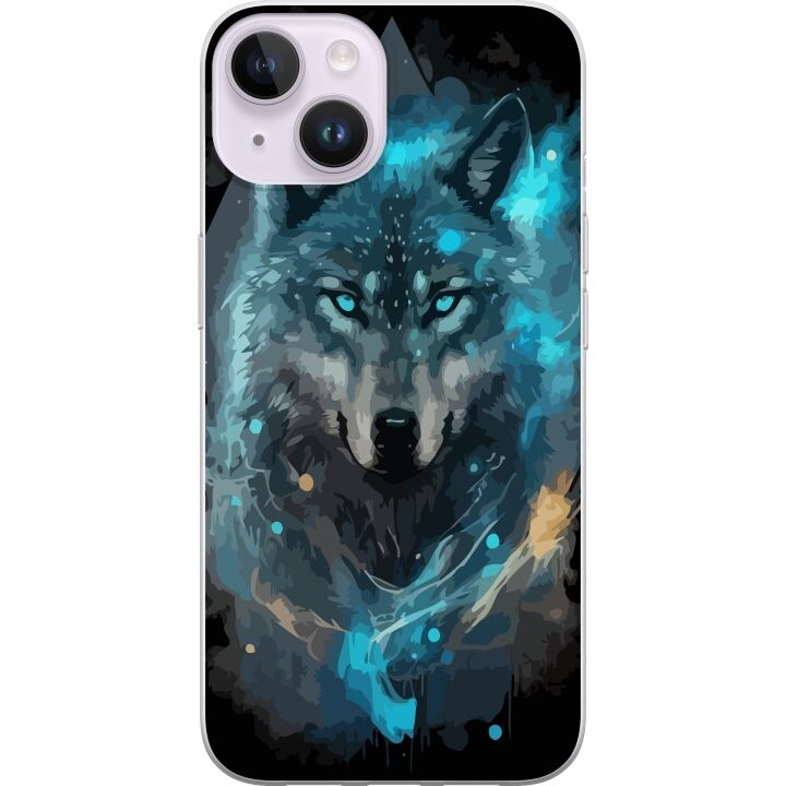 Mobile case for Apple iPhone 14 with Wolf design in the group SMARTPHONE & TABLETS / Phone cases / Apple / iPhone 14 at TP E-commerce Nordic AB (A50626)