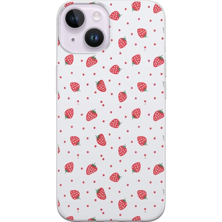 Mobile case for Apple iPhone 14 with Strawberries design in the group SMARTPHONE & TABLETS / Phone cases / Apple / iPhone 14 at TP E-commerce Nordic AB (A50638)