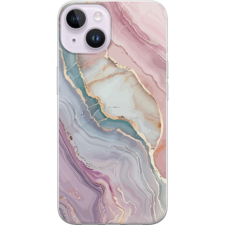 Mobile case for Apple iPhone 14 with Marble design in the group SMARTPHONE & TABLETS / Phone cases / Apple / iPhone 14 at TP E-commerce Nordic AB (A50643)