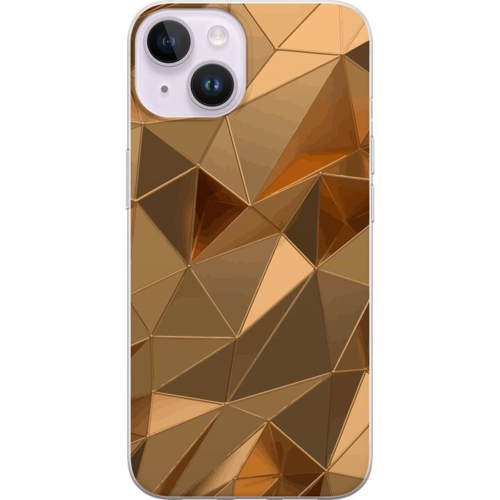 Mobile case for Apple iPhone 14 with 3D Gold design in the group SMARTPHONE & TABLETS / Phone cases / Apple / iPhone 14 at TP E-commerce Nordic AB (A50645)