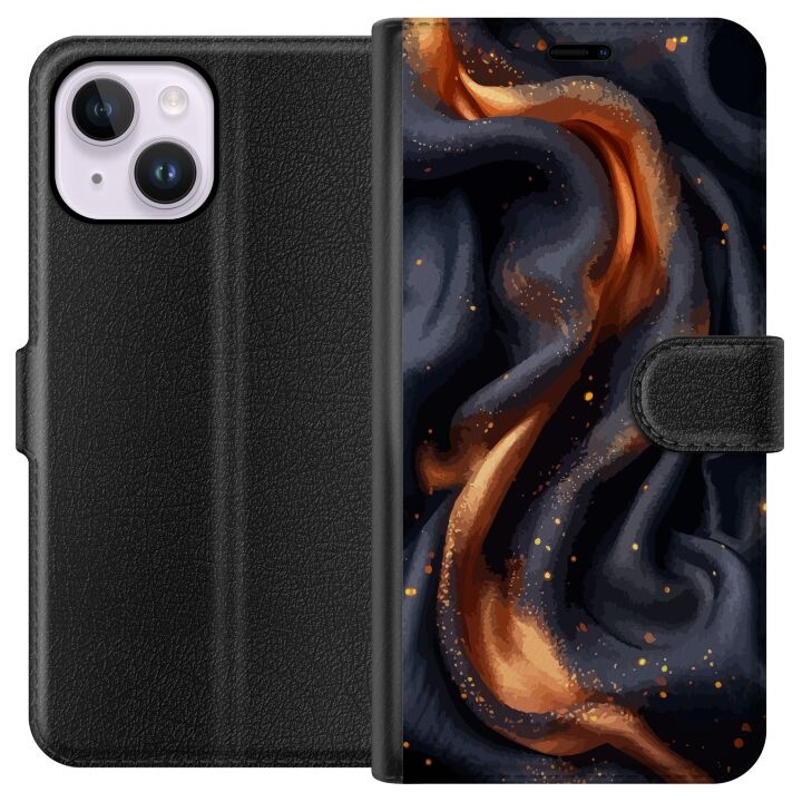 Wallet case for Apple iPhone 14 Plus with Fiery silk design in the group SMARTPHONE & TABLETS / Phone cases / Apple / iPhone 14 at TP E-commerce Nordic AB (A50703)