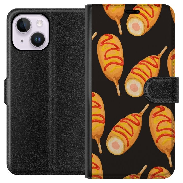 Wallet case for Apple iPhone 14 Plus with Chicken drumstick design in the group SMARTPHONE & TABLETS / Phone cases / Apple / iPhone 14 at TP E-commerce Nordic AB (A50711)