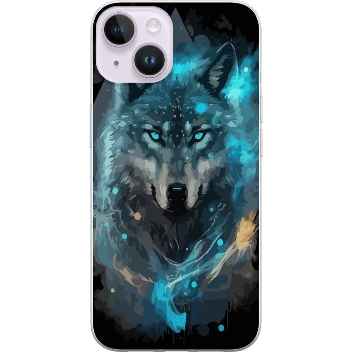 Mobile case for Apple iPhone 14 Plus with Wolf design in the group SMARTPHONE & TABLETS / Phone cases / Apple / iPhone 14 at TP E-commerce Nordic AB (A50734)