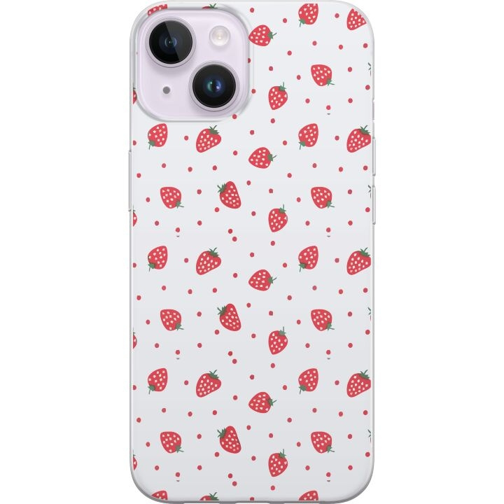 Mobile case for Apple iPhone 14 Plus with Strawberries design in the group SMARTPHONE & TABLETS / Phone cases / Apple / iPhone 14 at TP E-commerce Nordic AB (A50746)