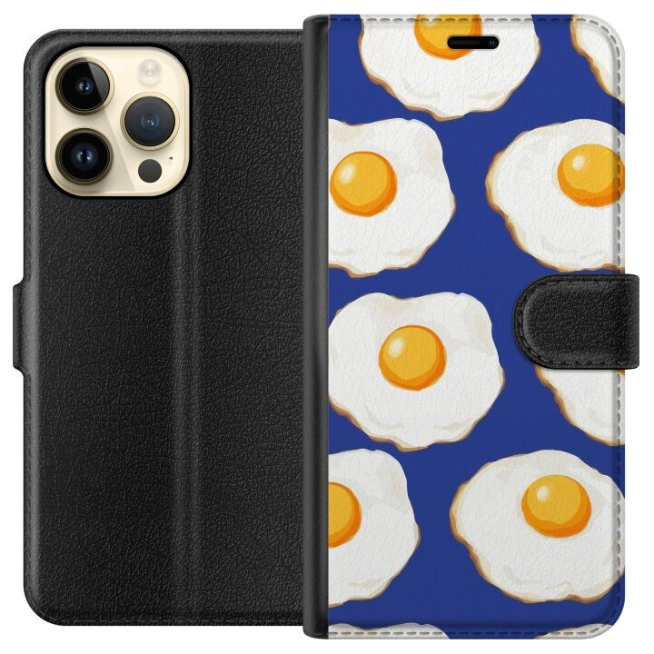 Wallet case for Apple iPhone 14 Pro Max with Fried eggs design in the group SMARTPHONE & TABLETS / Phone cases / Apple / iPhone 14 at TP E-commerce Nordic AB (A50762)