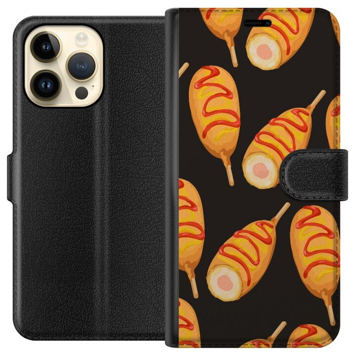 Wallet case for Apple iPhone 14 Pro Max with Chicken drumstick design in the group SMARTPHONE & TABLETS / Phone cases / Apple / iPhone 14 at TP E-commerce Nordic AB (A50765)