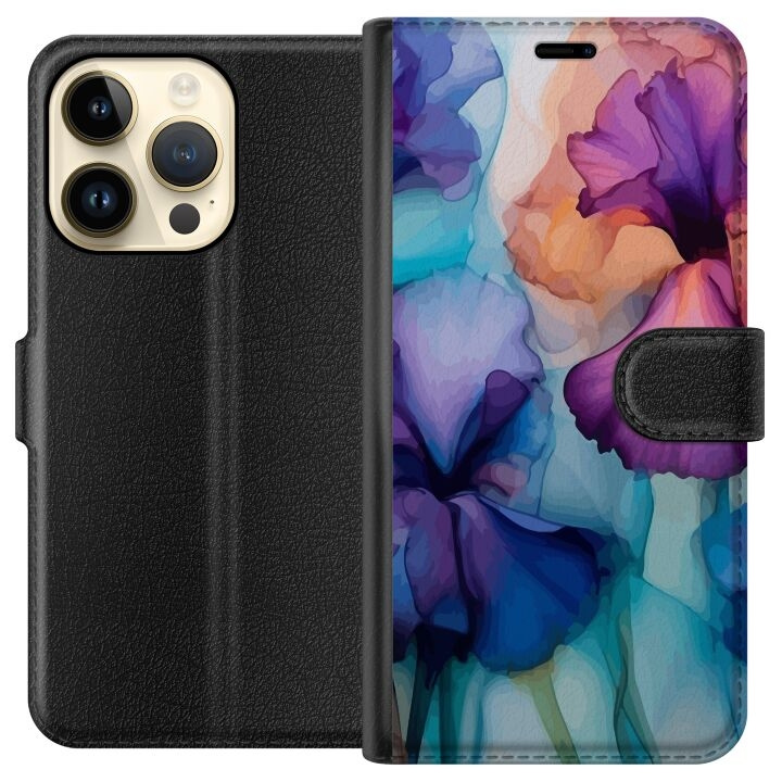 Wallet case for Apple iPhone 15 Pro with Magical flowers design in the group SMARTPHONE & TABLETS / Phone cases / Apple / iPhone 15 at TP E-commerce Nordic AB (A50867)