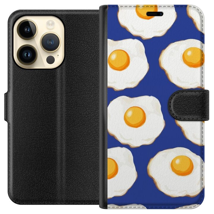 Wallet case for Apple iPhone 15 Pro with Fried eggs design in the group SMARTPHONE & TABLETS / Phone cases / Apple / iPhone 15 at TP E-commerce Nordic AB (A50870)