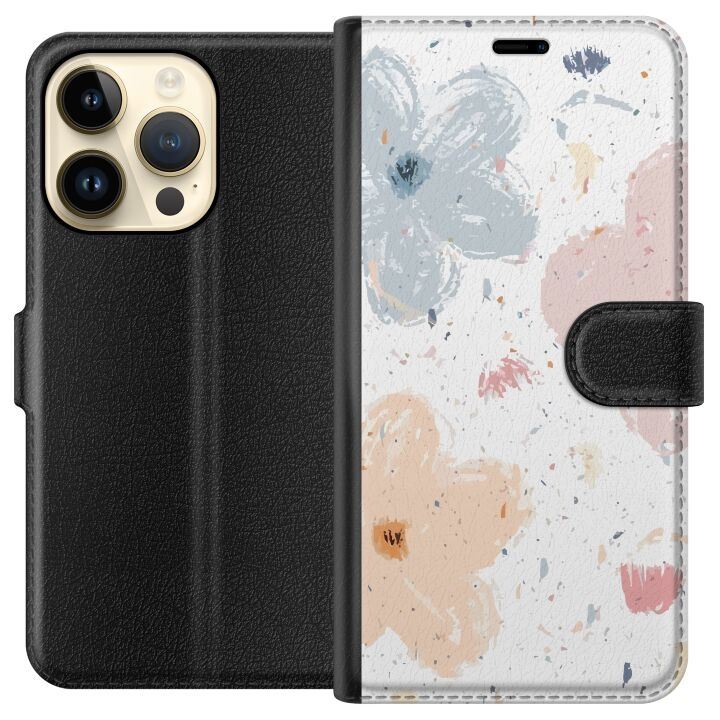 Wallet case for Apple iPhone 15 Pro with Flowers design in the group SMARTPHONE & TABLETS / Phone cases / Apple / iPhone 15 at TP E-commerce Nordic AB (A50876)