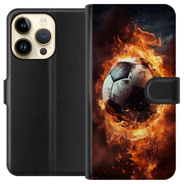 Wallet case for Apple iPhone 15 Pro with Football design in the group SMARTPHONE & TABLETS / Phone cases / Apple / iPhone 15 at TP E-commerce Nordic AB (A50885)