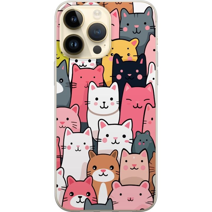 Mobile case for Apple iPhone 15 Pro Max with Cat pattern design in the group SMARTPHONE & TABLETS / Phone cases / Apple / iPhone 15 at TP E-commerce Nordic AB (A51007)