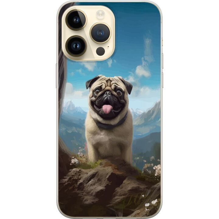 Mobile case for Apple iPhone 15 Pro Max with Happy Dog design in the group SMARTPHONE & TABLETS / Phone cases / Apple / iPhone 15 at TP E-commerce Nordic AB (A51017)