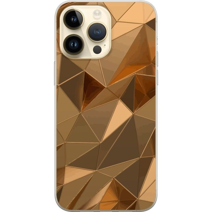 Mobile case for Apple iPhone 15 Pro Max with 3D Gold design in the group SMARTPHONE & TABLETS / Phone cases / Apple / iPhone 15 at TP E-commerce Nordic AB (A51023)