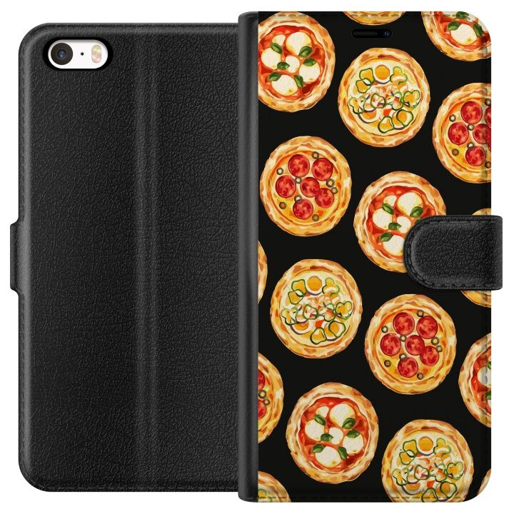 Wallet case for Apple iPhone 5 with Pizza design in the group SMARTPHONE & TABLETS / Phone cases / Apple / iPhone 5/5S/SE at TP E-commerce Nordic AB (A51093)