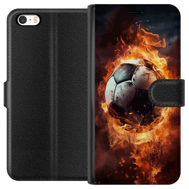 Wallet case for Apple iPhone 5 with Football design in the group SMARTPHONE & TABLETS / Phone cases / Apple / iPhone 5/5S/SE at TP E-commerce Nordic AB (A51101)