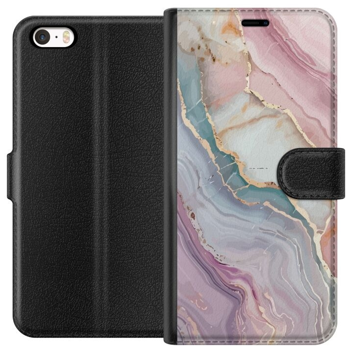 Wallet case for Apple iPhone 5 with Marble design in the group SMARTPHONE & TABLETS / Phone cases / Apple / iPhone 5/5S/SE at TP E-commerce Nordic AB (A51102)