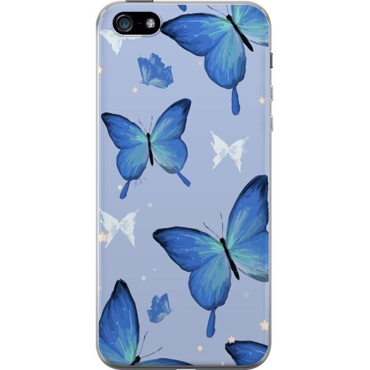 Mobile case for Apple iPhone 5 with Blue butterflies design in the group SMARTPHONE & TABLETS / Phone cases / Apple / iPhone 5/5S/SE at TP E-commerce Nordic AB (A51123)