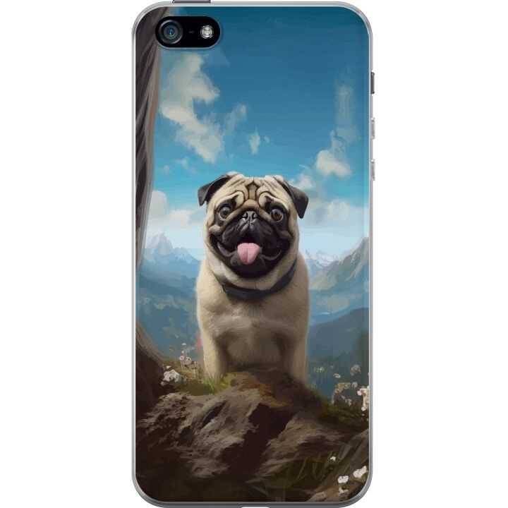 Mobile case for Apple iPhone 5 with Happy Dog design in the group SMARTPHONE & TABLETS / Phone cases / Apple / iPhone 5/5S/SE at TP E-commerce Nordic AB (A51125)